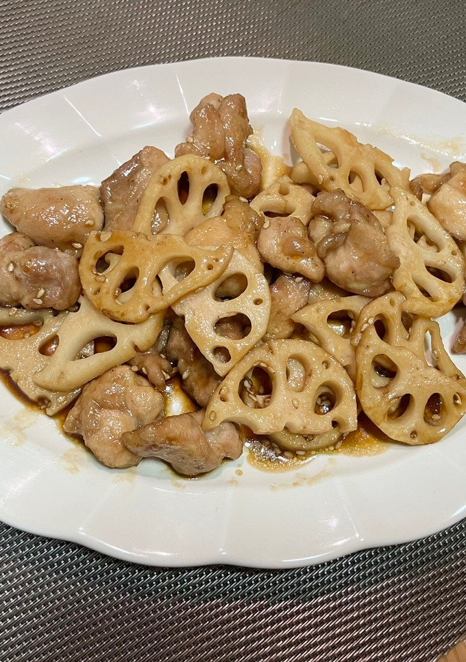 鶏肉と蓮根の甘辛炒め-レシピのメイン写真