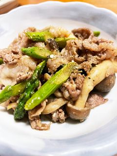 牛肉とアスパラの山椒炒め-レシピのメイン写真
