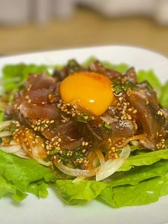 カツオのユッケサラダ-レシピのメイン写真