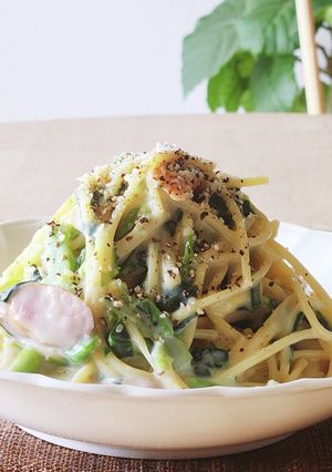 レンジdeほうれん草クリームパスタ☆米粉-レシピのメイン写真