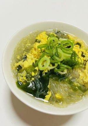 わかめと卵の春雨スープ-レシピのメイン写真