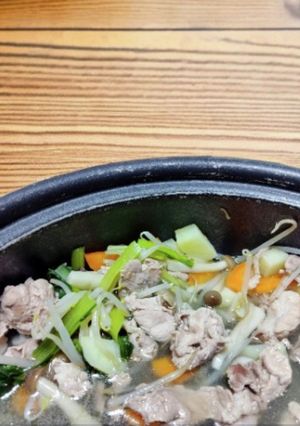 ポン酢鍋(しめじ小松菜もやし人参大根芋-レシピのメイン写真