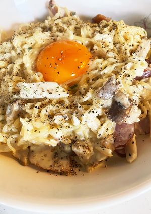 チャルメラ塩カルボナーラーメン-レシピのメイン写真