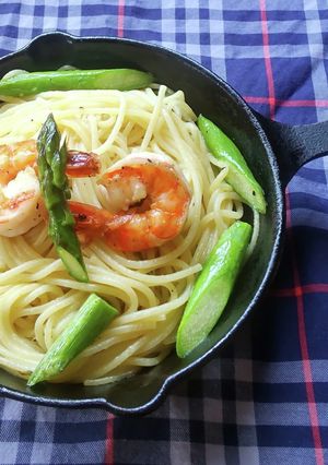 アヒージョを食べた後はオイルパスタ♪-レシピのメイン写真