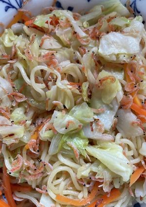 干しあみえびとキャベツの塩焼きそば-レシピのメイン写真