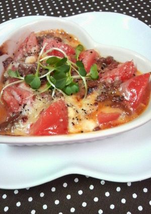 ☆納豆とトマトのスイートチリチーズ焼き☆-レシピのメイン写真
