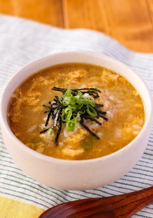 爆速5分♪めんつゆで卵雑炊-レシピのメイン写真