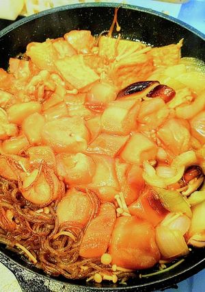 新玉ねぎと鶏肉のすき焼き-レシピのメイン写真