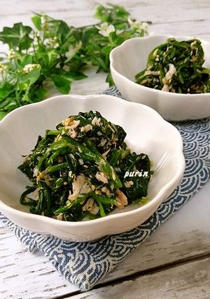 ほうれん草とツナ缶の甘辛炒め-レシピのメイン写真