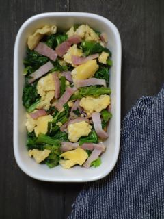 菜の花とベーコンと卵の和えもの-レシピのメイン写真