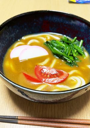 市販のカレールゥでカレーうどん-レシピのメイン写真
