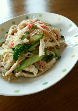すし酢で＊鶏ムネとはるさめの中華サラダ-レシピのメイン写真