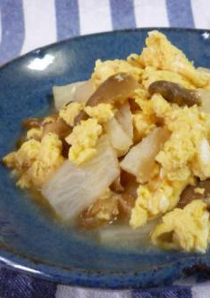 ザーサイと長芋のさっ♪と卵とじ-レシピのメイン写真