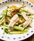 ☆簡単☆蒸し鶏中華くらげときゅうり和え