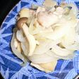 新たまねぎと鶏もも肉の炒め物