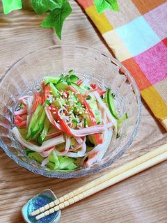 ☆カニかまときゅうりのごまナムル☆-レシピのメイン写真
