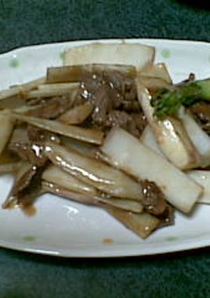 うどと牛肉のオイスターソース炒め-レシピのメイン写真