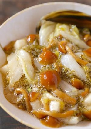 病みつき白菜漬けなめこ-レシピのメイン写真