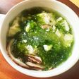 あおさ、豆腐、椎茸の春雨いり和風スープ