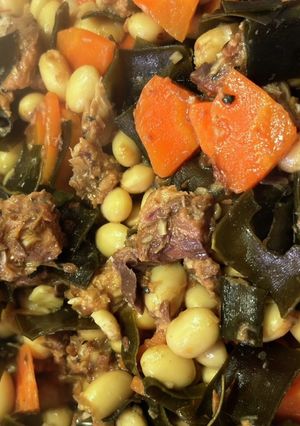 大豆とサバの味噌煮の炒り煮-レシピのメイン写真