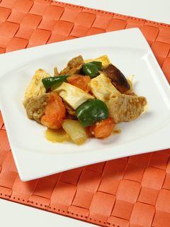 豆腐とトマトのカレー炒め-レシピのメイン写真