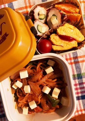 JK弁当　ナポリタン&オムレツ-レシピのメイン写真
