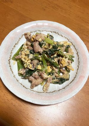 豚肉とほうれん草の卵炒め-レシピのメイン写真