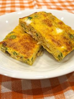 いんげん入り肉みそ卵焼き-レシピのメイン写真