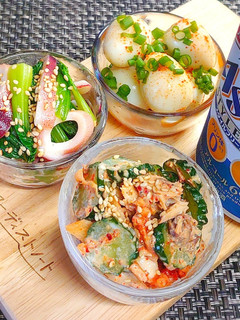 ビールが進む♪韓国風おつまみ3点セット-レシピのメイン写真