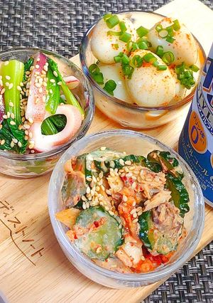 ビールが進む♪韓国風おつまみ3点セット-レシピのメイン写真