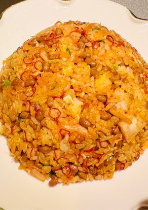 辛い！キムチ納豆チャーハン-レシピのメイン写真