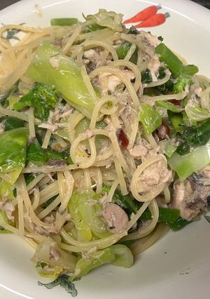 春キャベツと鯖の水煮缶のパスタ-レシピのメイン写真