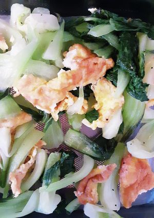 チンゲン菜と卵の中華炒め-レシピのメイン写真