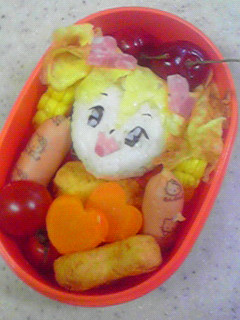 キャラ弁 プリキュア ピーチ茶巾おにぎり-レシピのメイン写真