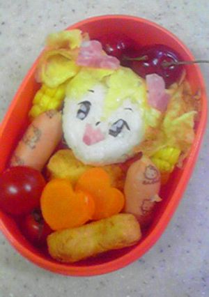 キャラ弁　プリキュア　ピーチ茶巾おにぎり-レシピのメイン写真