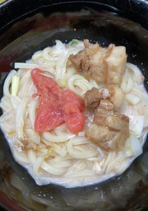 明太子と角煮の冷やしうどん　207-レシピのメイン写真