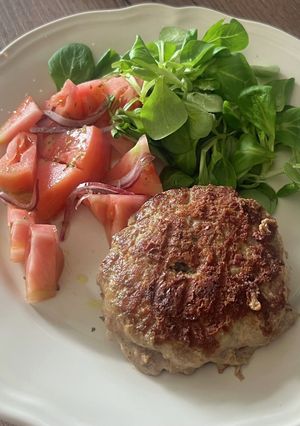 グリル豚ひきハンバーグ-レシピのメイン写真