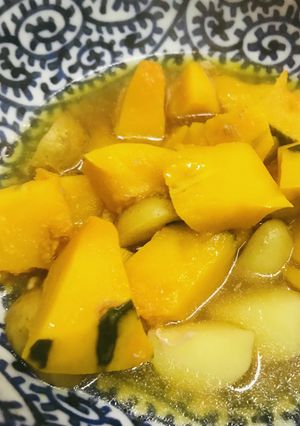 カボチャと新ジャガ(小)のあまから煮-レシピのメイン写真