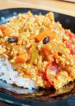 たんぱく質・野菜たっぷりキーマーカレー-レシピのメイン写真