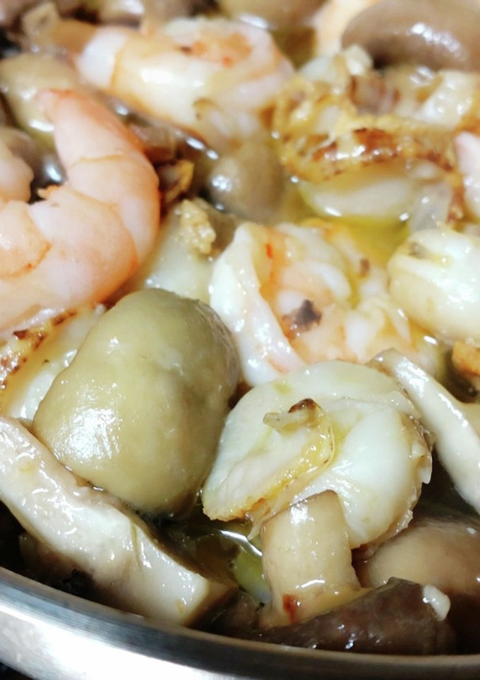 ご飯メモ♪魚介のアヒージョ-レシピのメイン写真