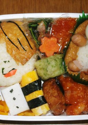 鬼太郎と目玉おやじ　キャラ弁-レシピのメイン写真