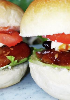 ミニバーガー　弁当用　サンドウィッチ-レシピのメイン写真
