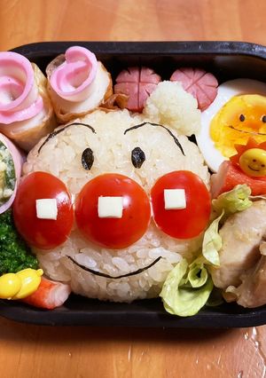 アンパンマンオムすびキャラ弁-レシピのメイン写真