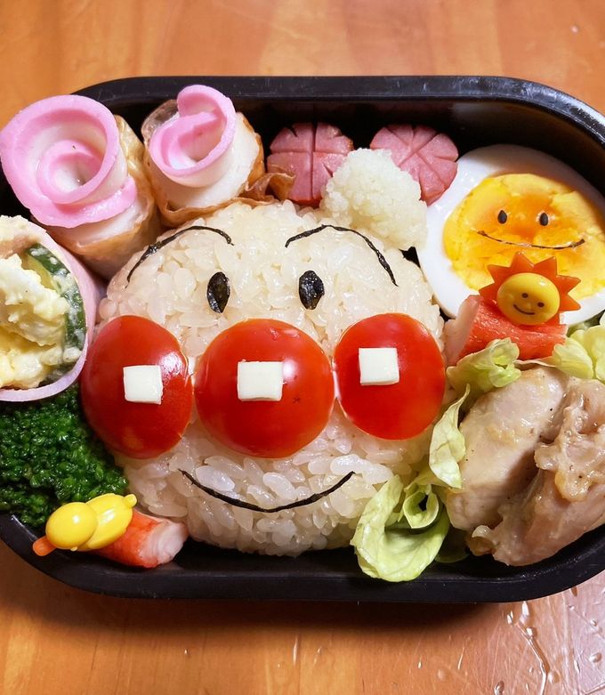 アンパンマンオムすびキャラ弁-レシピのメイン写真