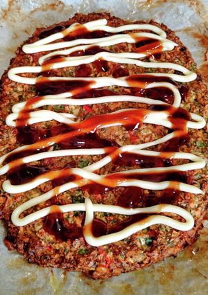 オーブンで低グルテンのお好み焼き-レシピのメイン写真