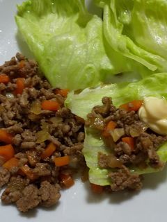 合挽き肉のレタス包み-レシピのメイン写真