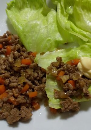 合挽き肉のレタス包み-レシピのメイン写真