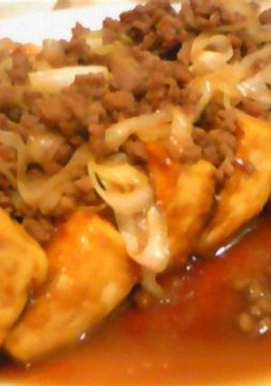 豆腐ステーキのネギそぼろあんかけ-レシピのメイン写真