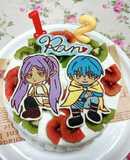 キウイ バースデー キャラチョコケーキ