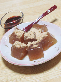 黒糖わらび餅(サイリウム&粉寒天)-レシピのメイン写真